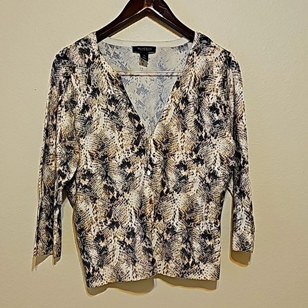 White House Black Market multi color Cardigan xl